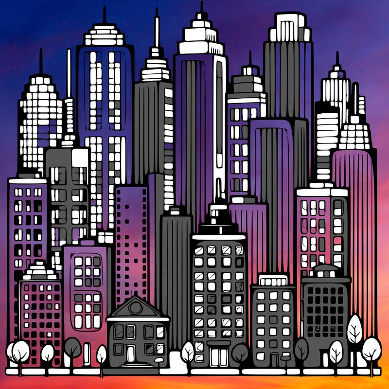 a city with skyscrapers