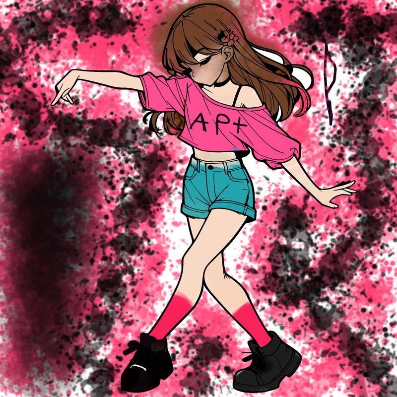 realistic girl danceing
