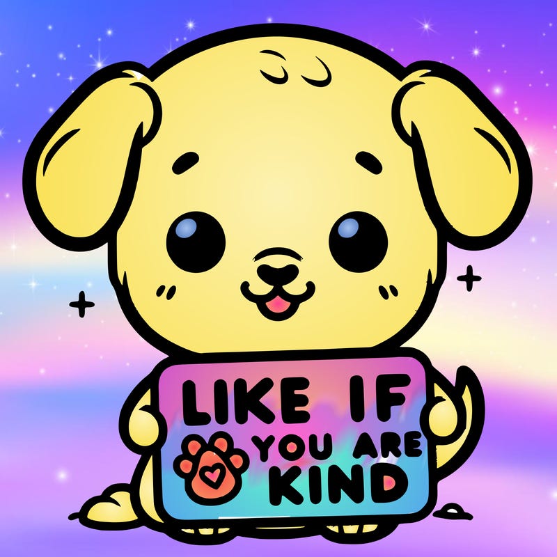 make a sign that says like if you are kind with a cute little dog