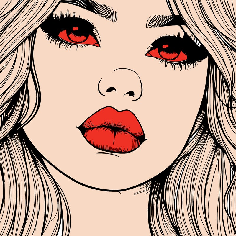 really realistic girl with lips