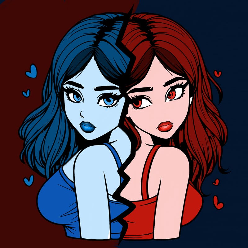 realistic girl split