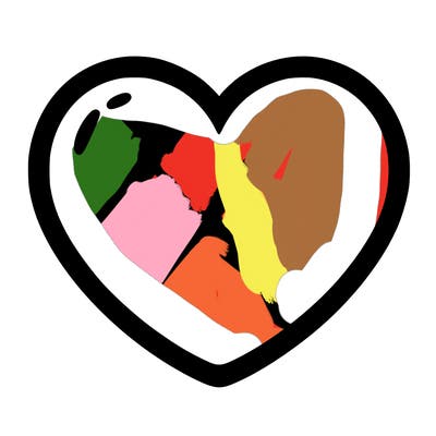 a blank heart