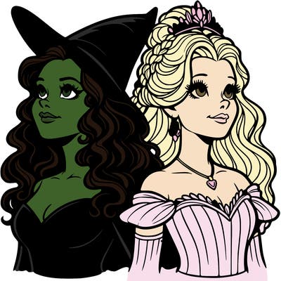 'elphaba and glinda (realistic)