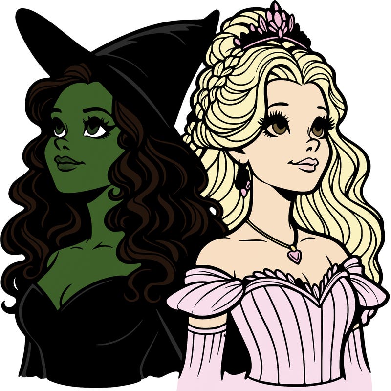 'elphaba and glinda (realistic)