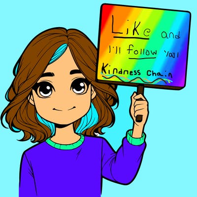 realistic girl holding up a sign