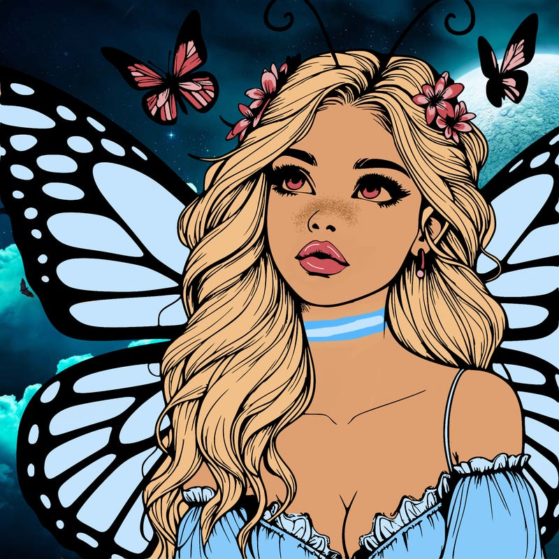 butterfly fairy realistic girl