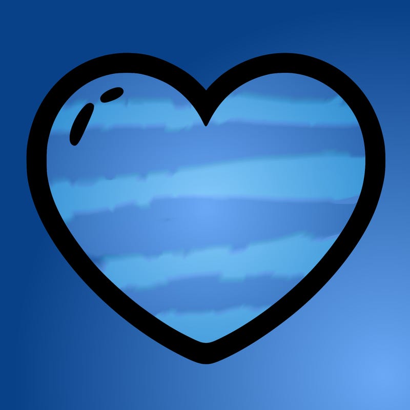 a blank heart