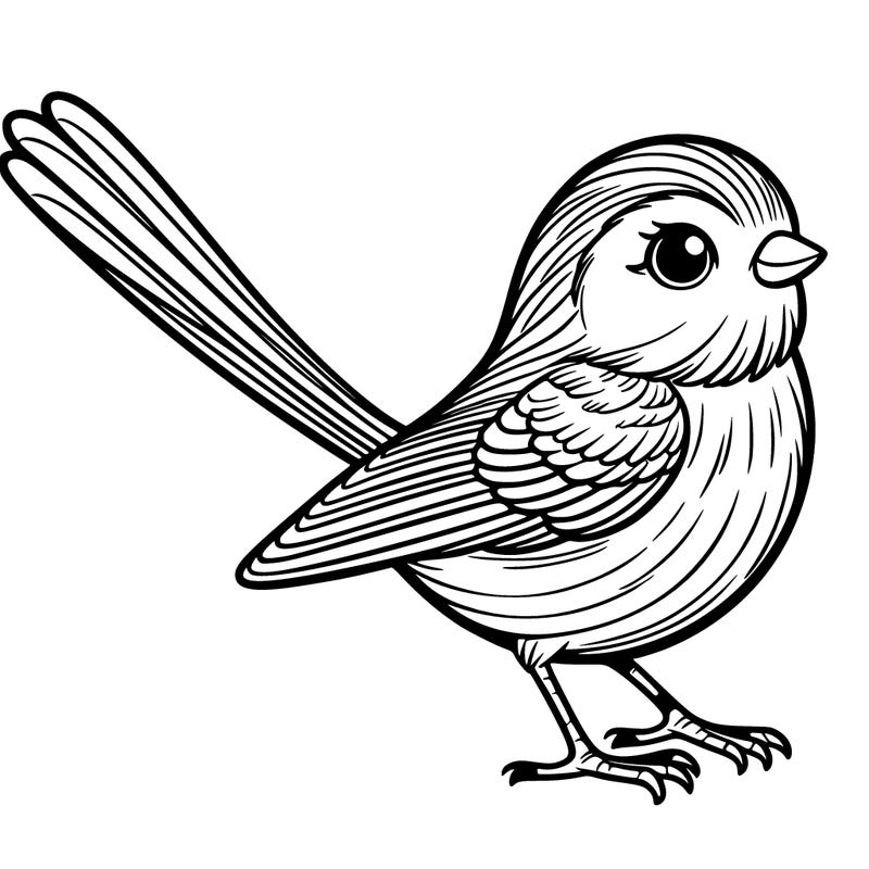 female finch with long tail feathers