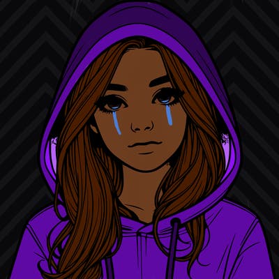 realistic girl with a hoodie