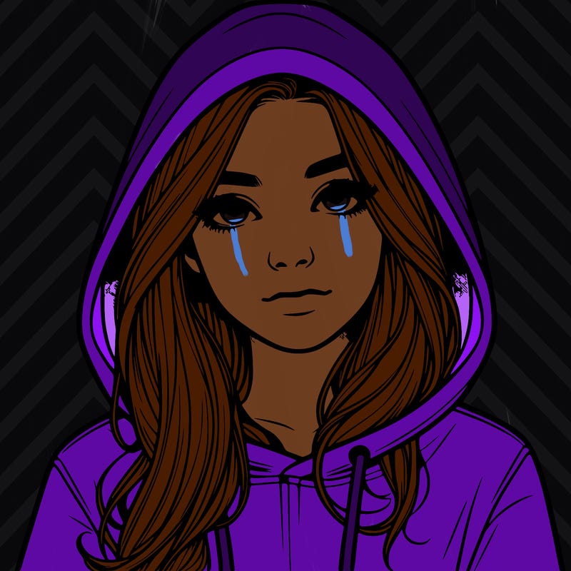 realistic girl with a hoodie