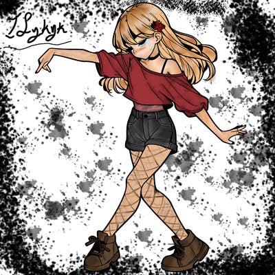 realistic girl danceing