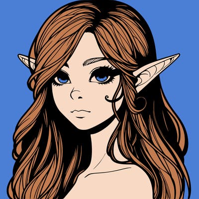 elf girl realistic dark fantasy