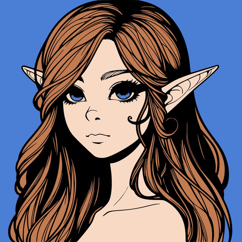 elf girl realistic dark fantasy