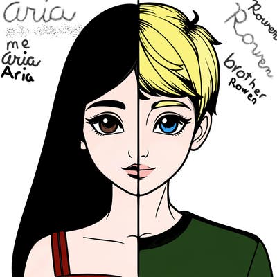 realistic half girl half boy split
