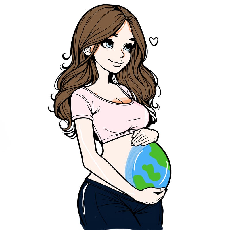 realistic pregnant girl