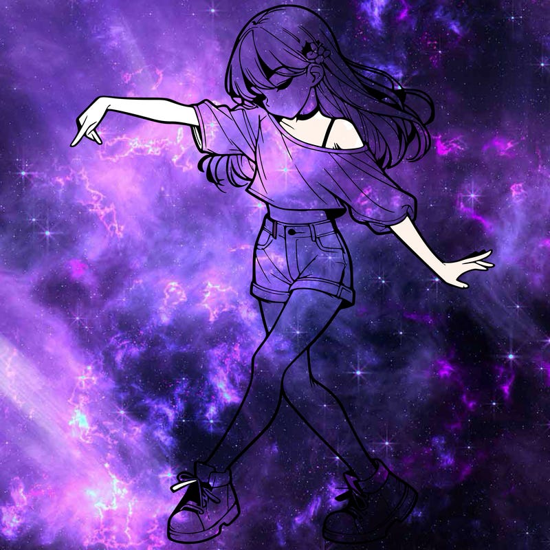 realistic girl danceing