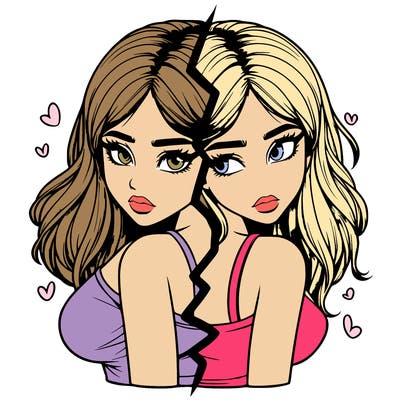 realistic girl split