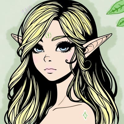 elf girl realistic dark fantasy