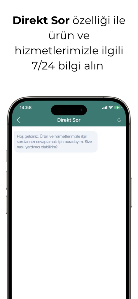 Osmanlı Mobil - Osmanli Mobil app Ask Direct customer support chat screen