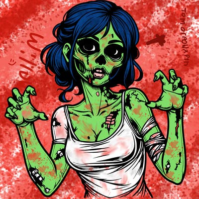 realistic zombie girl
