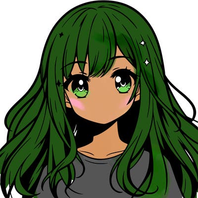 a long haired anime girl