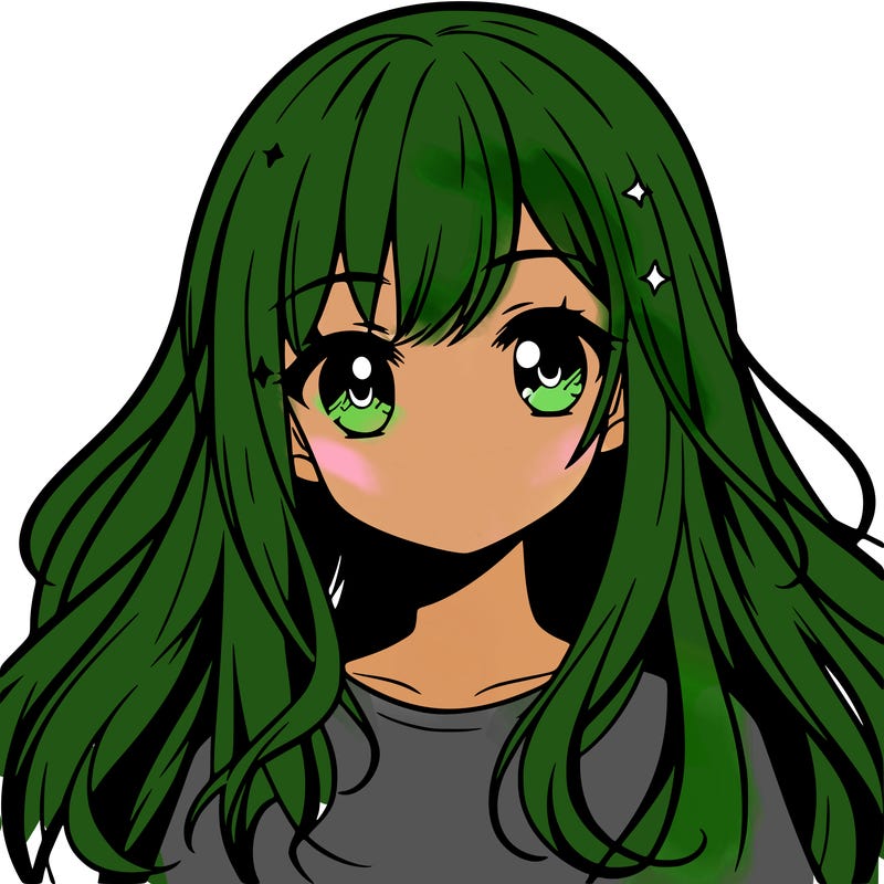 a long haired anime girl