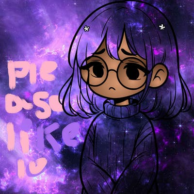 sad girl with glasses in a sweater