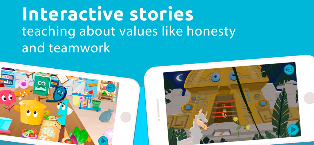 Smile and Learn - Interactive stories for children teaching values like honesty and teamwork.