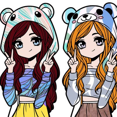 teen girl in animal costume