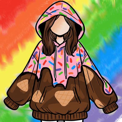 girl in oversized hoodie