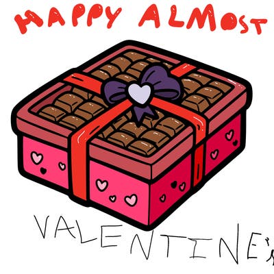 a box of chocolate for valentines day