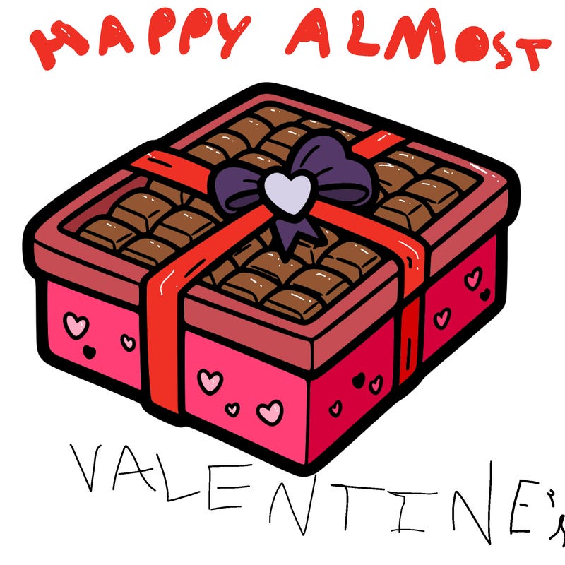 a box of chocolate for valentines day
