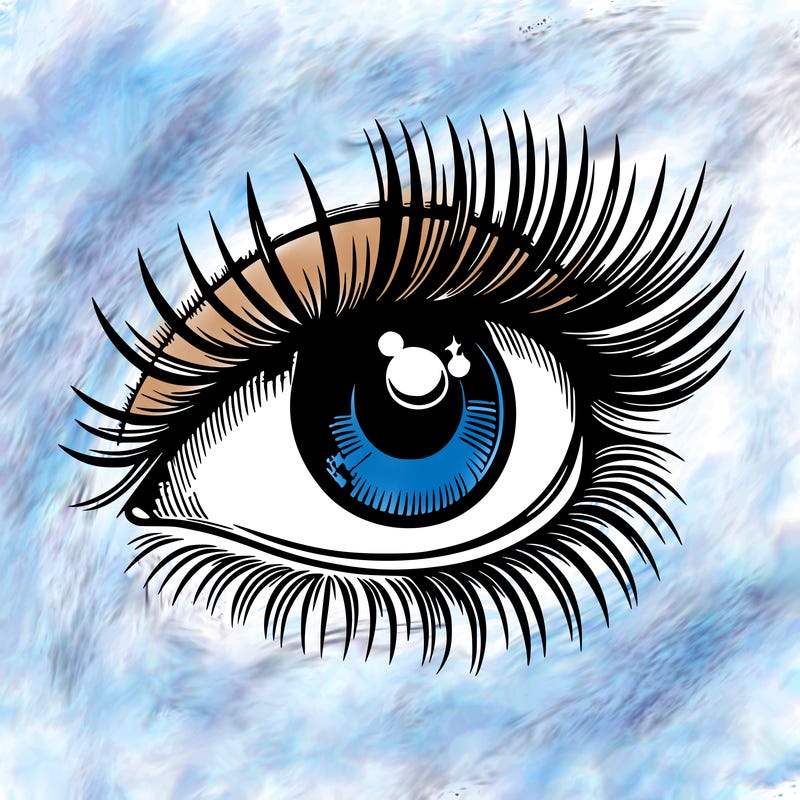 realistic eye long eylashes