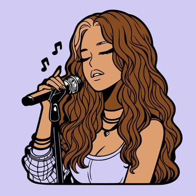 realistic female singer