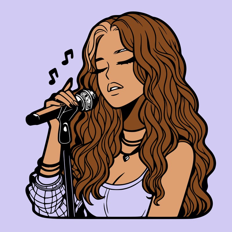 realistic female singer