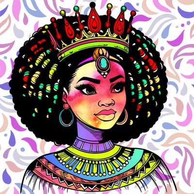 black african queen realistic