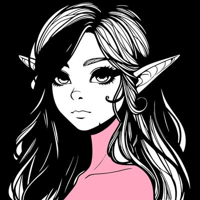 elf girl realistic dark fantasy