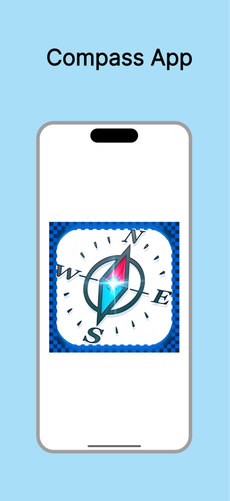 Compass Direction Live Finder app showing navigation interface on an iPhone screen