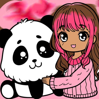 girl with panda