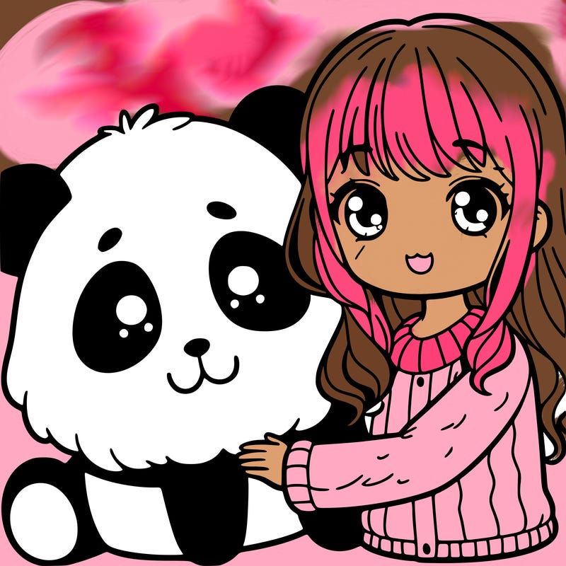 girl with panda