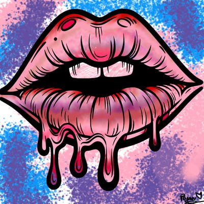lips that look realistic and drip