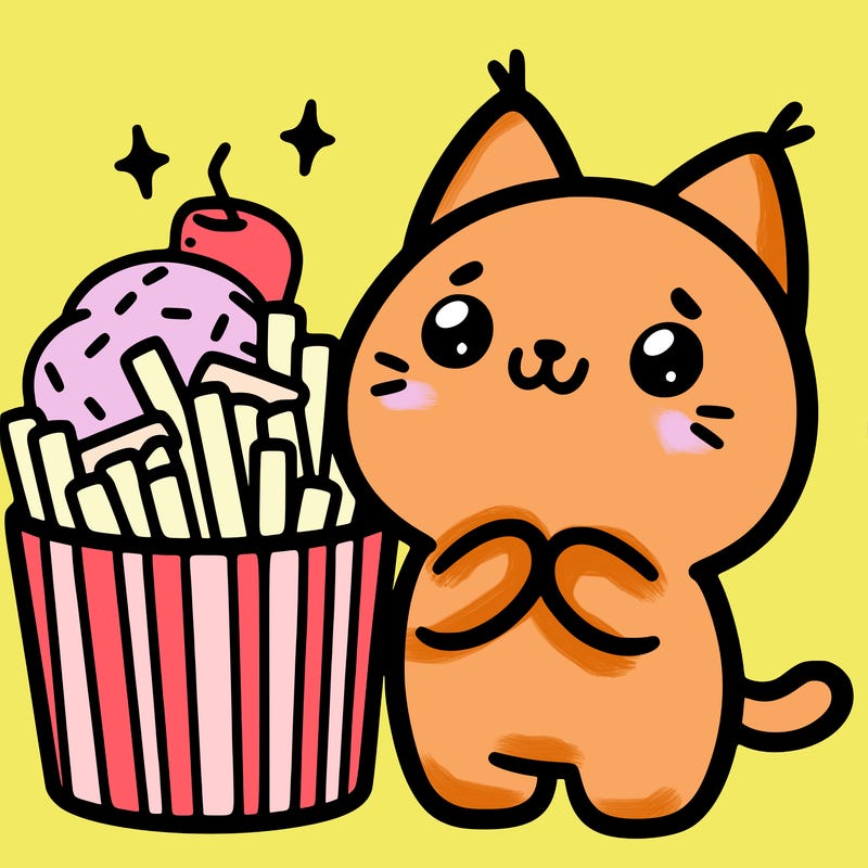 cute food cat