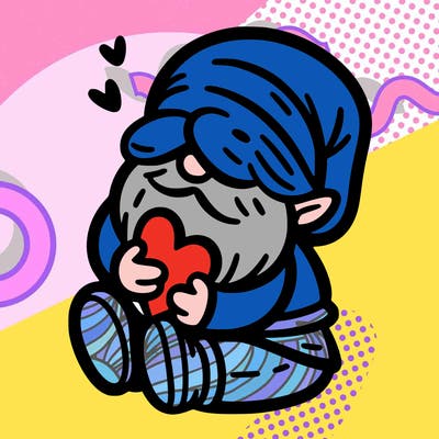 gnomo cute heart love