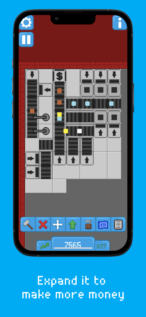 Assembly Line! - Gameplay screenshot of Assembly Line showing factory management and expansion