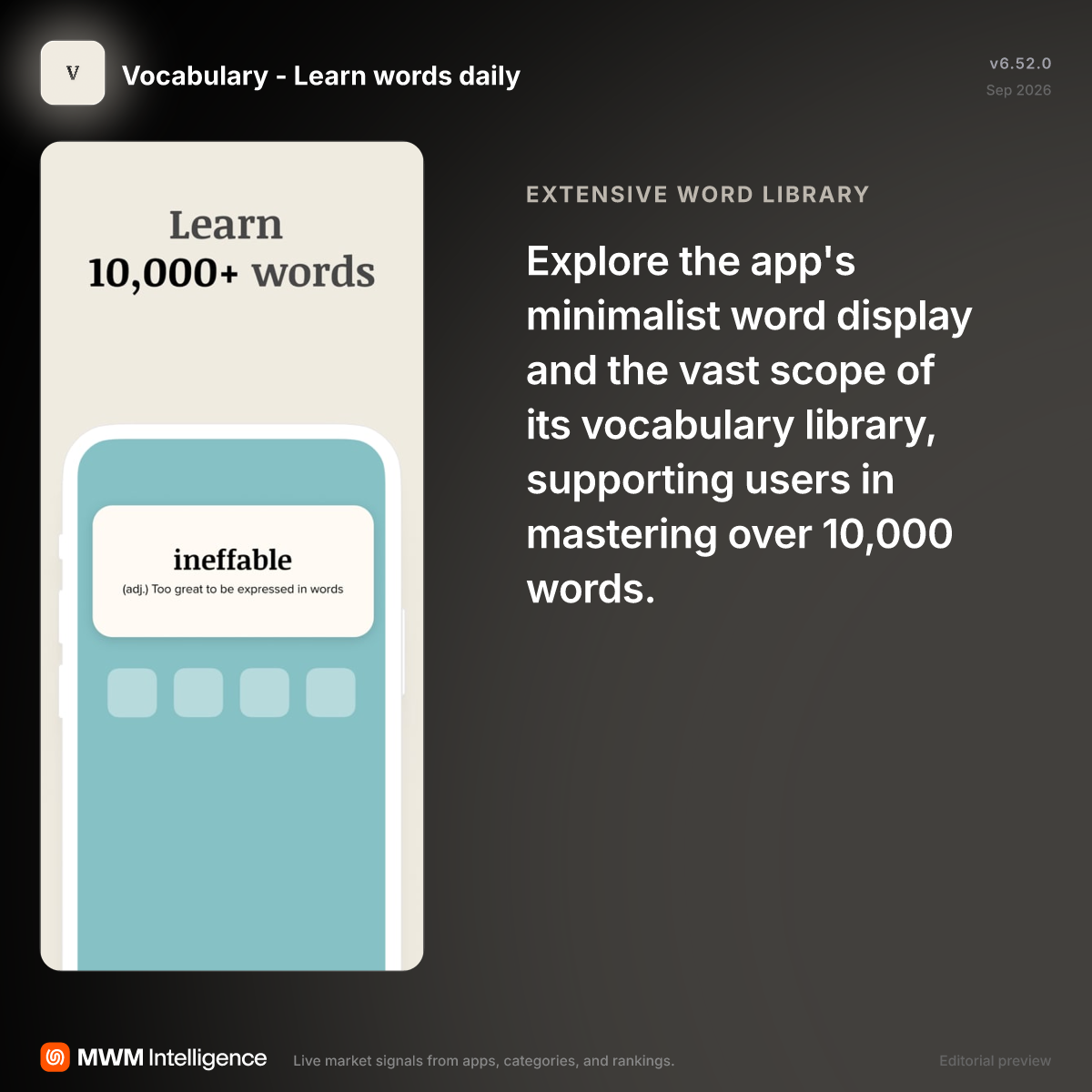 Vocabulary - Learn words daily - Education App | MWM