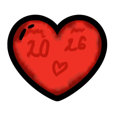 a blank heart