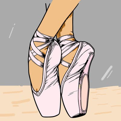 realistic point shoes ballet