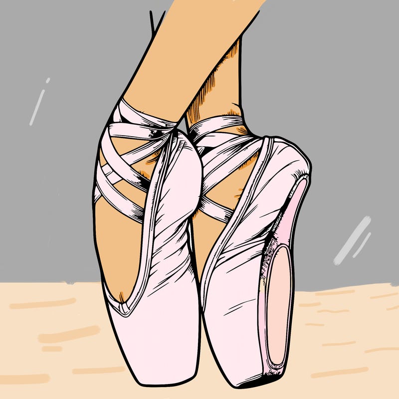 realistic point shoes ballet