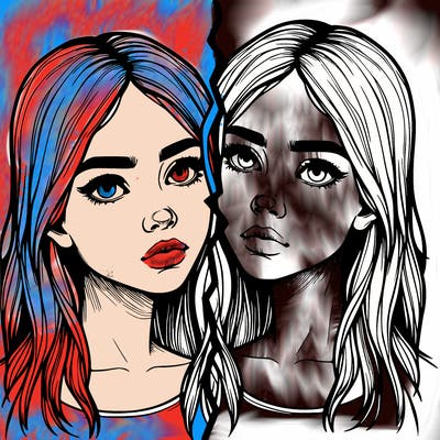 realistic girl split