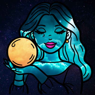 woman with a crystal ball